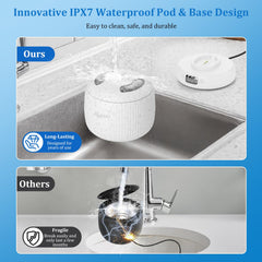Removable tank and base for safe cleaning