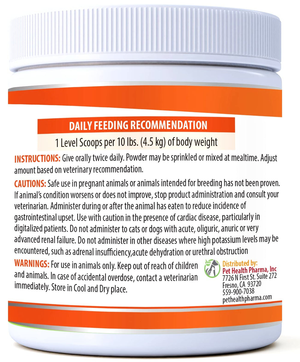 Potassium gluconate pet supplement for dogs and cats