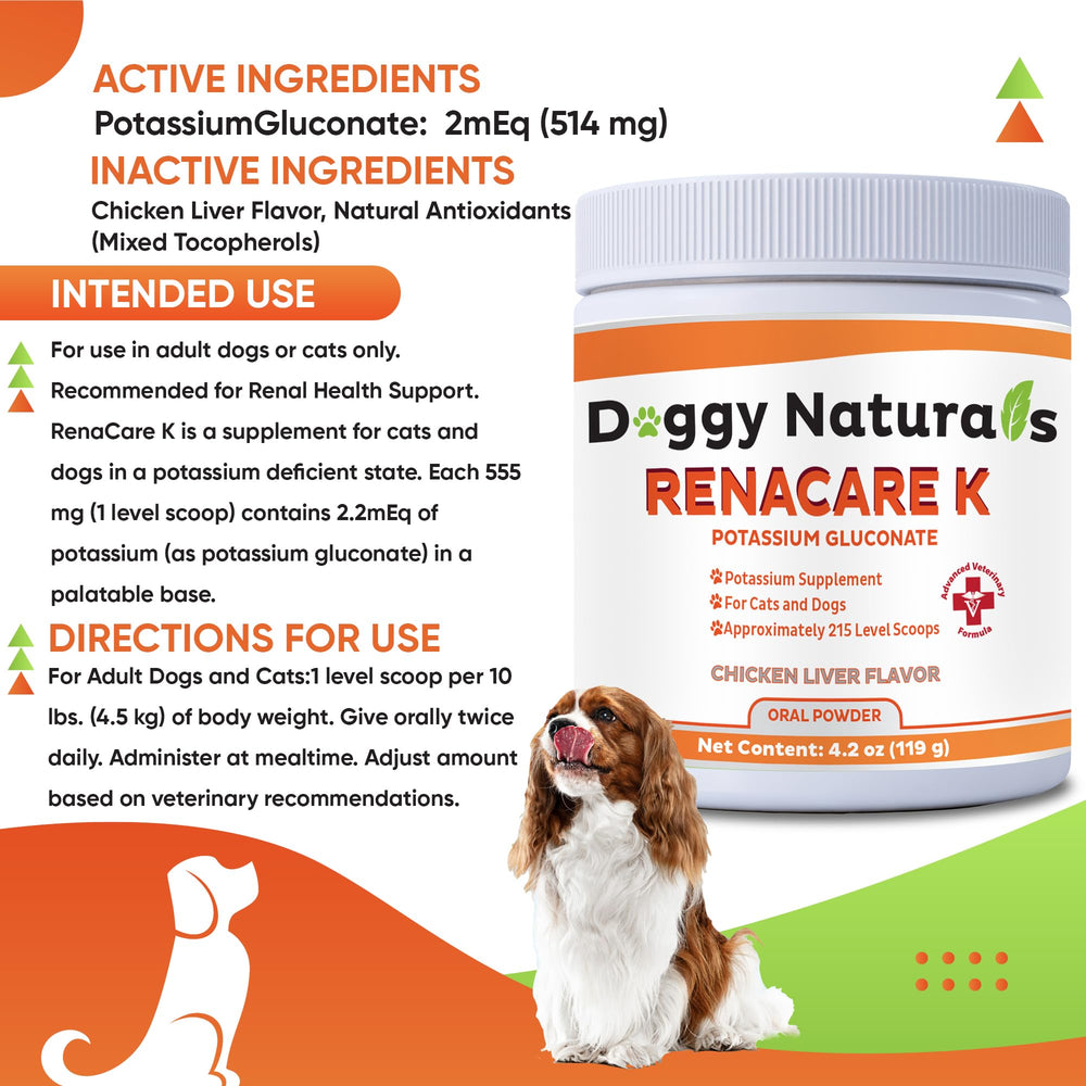Renal health support powder for dogs and cats