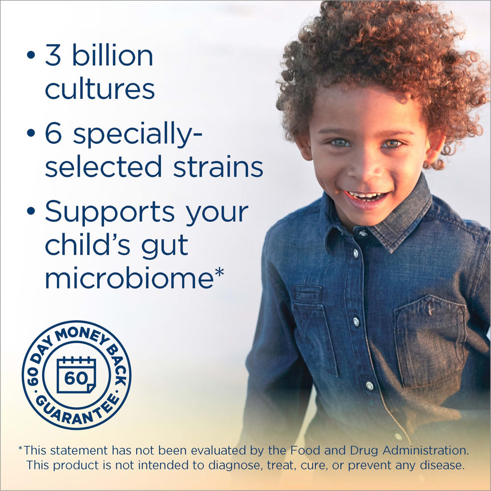 Close-up of Renew Life Kids Probiotic Raspberry chewables
