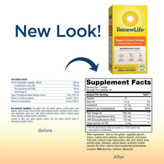 Close-up of product label on Norwegian Gold Omega-3 softgels