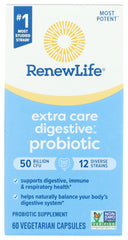 Front view of Renew Life Ultimate Flora Extra Care Probiotic bottle