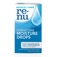 Front view of Renu MultiPlus 8 mL bottle
