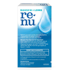 Renu MultiPlus label showing product details