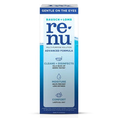 Side view of the travel size Renu Advanced Formula bottle