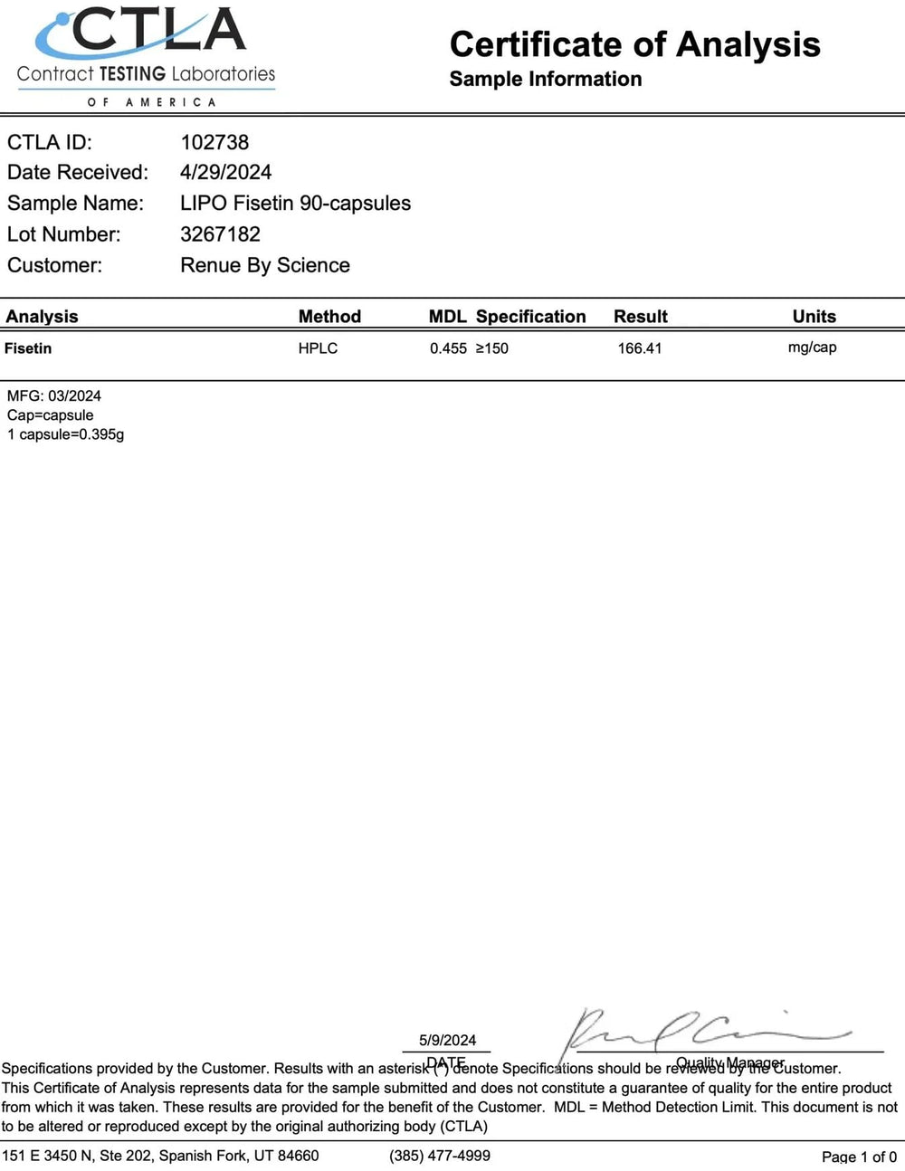 Made in USA GMP facility label on product packaging