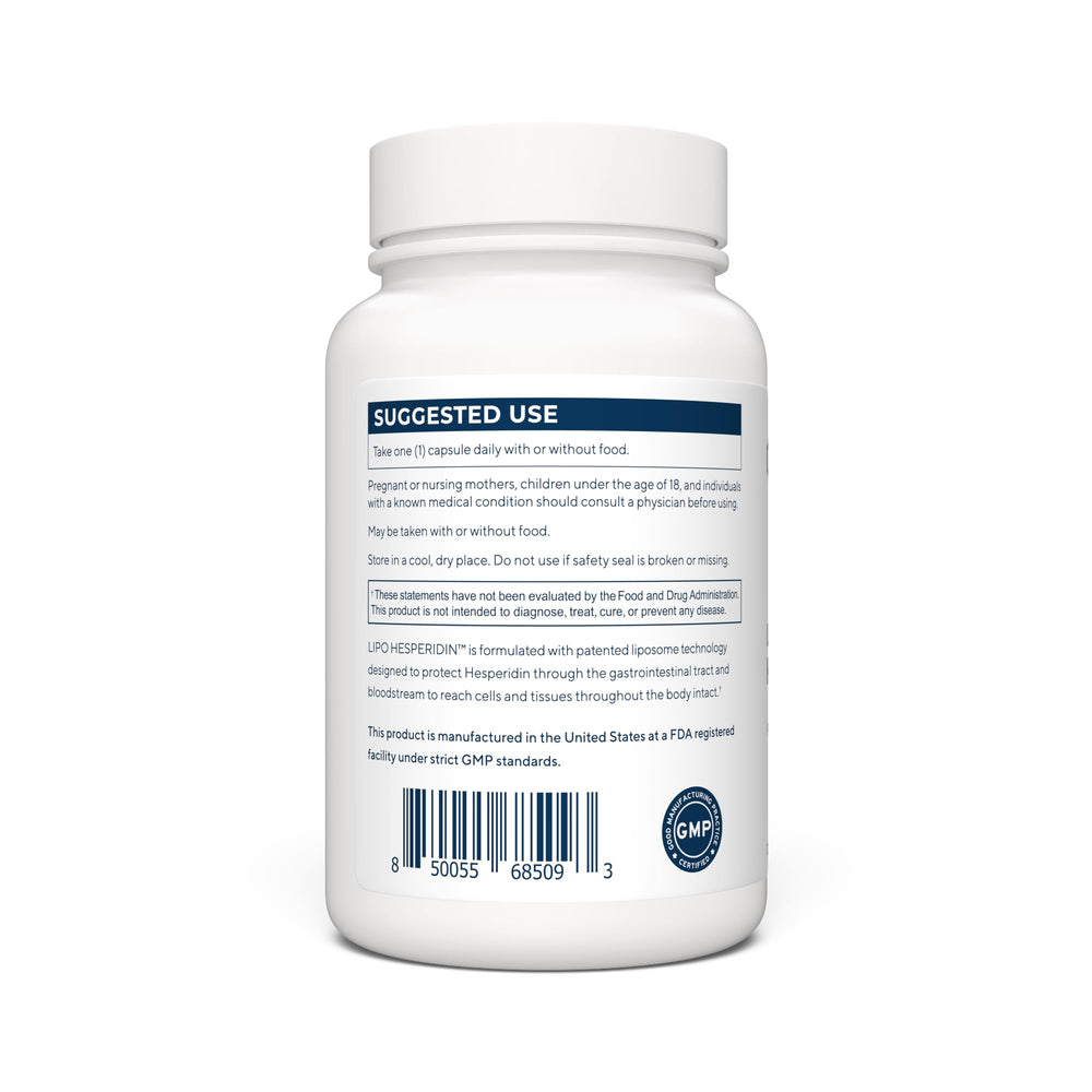 Product label displaying 300 mg per serving for hesperidin