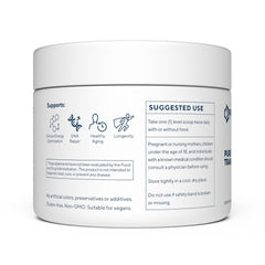 Renue By Science Resveratrol powder bottle presents a high-purity formula for supplementation