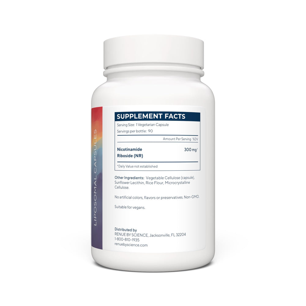 RENUE NR liposomal NR packaging label