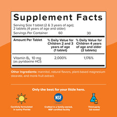 NSF-certified facility and third-party testing badge on product packaging.