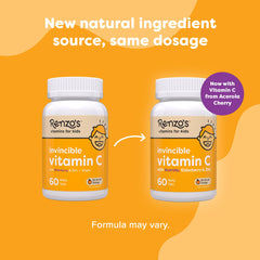 NSF-certified production and family-made origin for Renzo's kids vitamin C