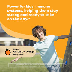 Close-up of elderberry and zinc ingredients with Renzo's kids vitamin C