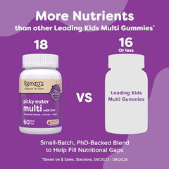 Close-up of dissolving melty vitamin tabs for kids in cherry flavor