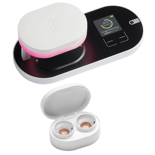 Front view of ReO2 Soft Contact Lens Cleaner in white