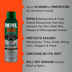 Repel 100 in damp conditions hints at durable, splash-resistant protection.