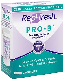 Rephresh Pro-B capsules close-up showing easy daily use.