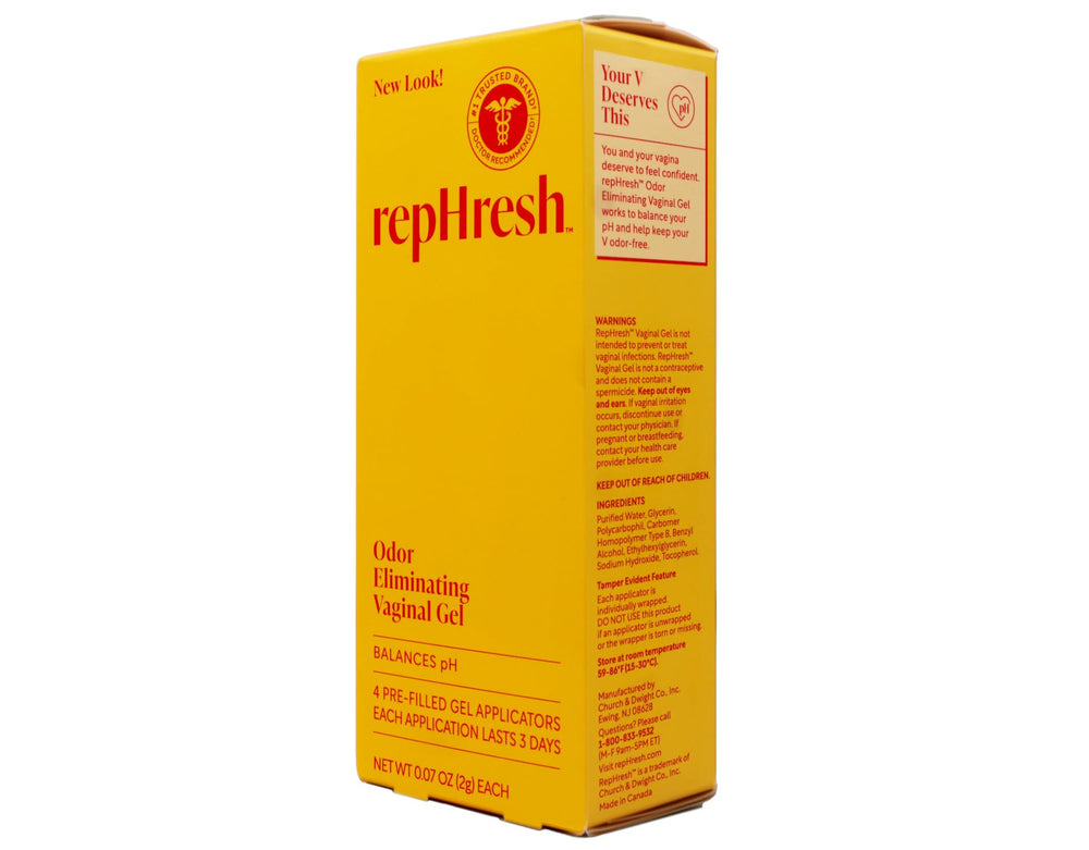 Rephresh vaginal gel recommended by gynecologists for comfort and balance.