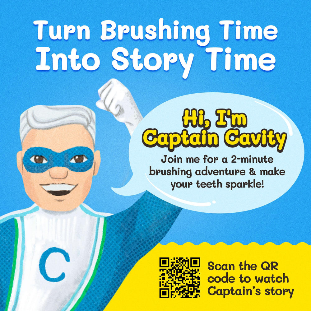 Replaceable brush head shown on kids toothbrush