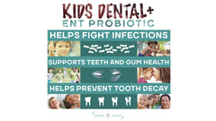 Happy child with dental probiotic chewables