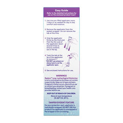 Replens long-lasting moisturizer close-up highlights fragrance-free and estrogen-free formula