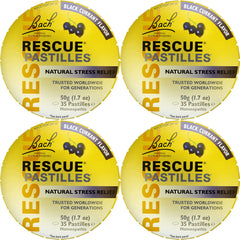 RESCUE Bach Pastilles Black Currant flavor 4-pack