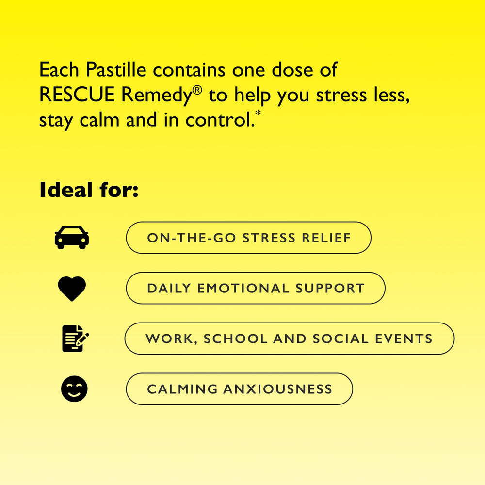 Packaging of Rescue Bach PASTILLES Mixed Berry