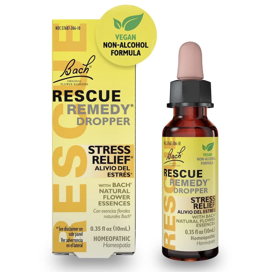Front view of RESCUE Bach Remedy Dropper 10mL bottle