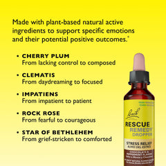 Five flower essences infographic for Rescue Remedy