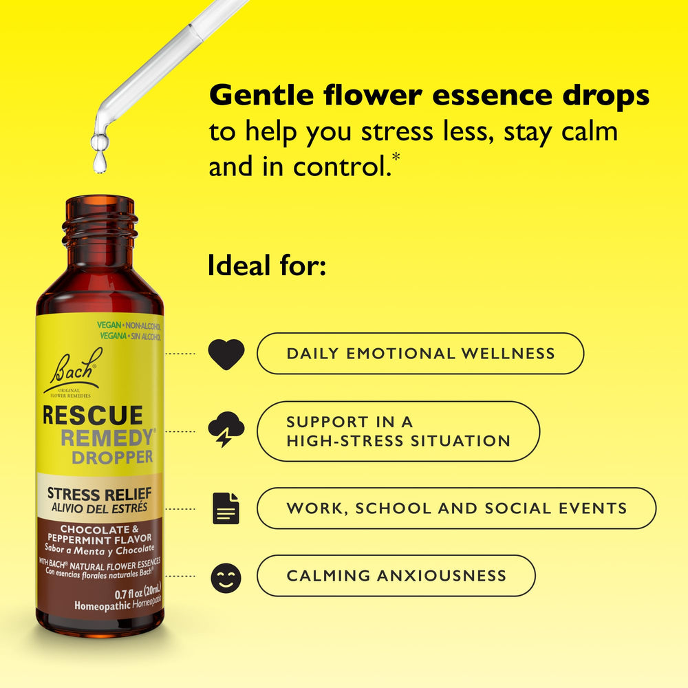 Rescue Remedy Chocolate Peppermint flavor label