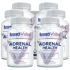 Front view of Research Verified Adrenal Support 360 Capsules bottle