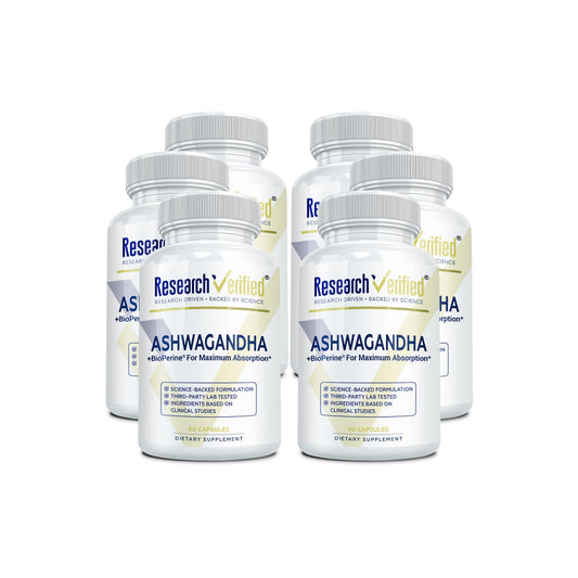Research Verified Ashwagandha 1500mg bottle label
