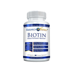 Research Verified Biotin 10000mcg vegan tablet bottle