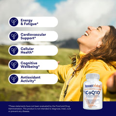 Vegan CoQ10 capsules in blister pack