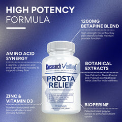 Saw Palmetto visual linked with ProstaRelief for prostate support.