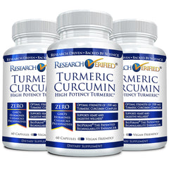 Bottle of Research Verified Turmeric Curcumin with BioPerine - 1500mg