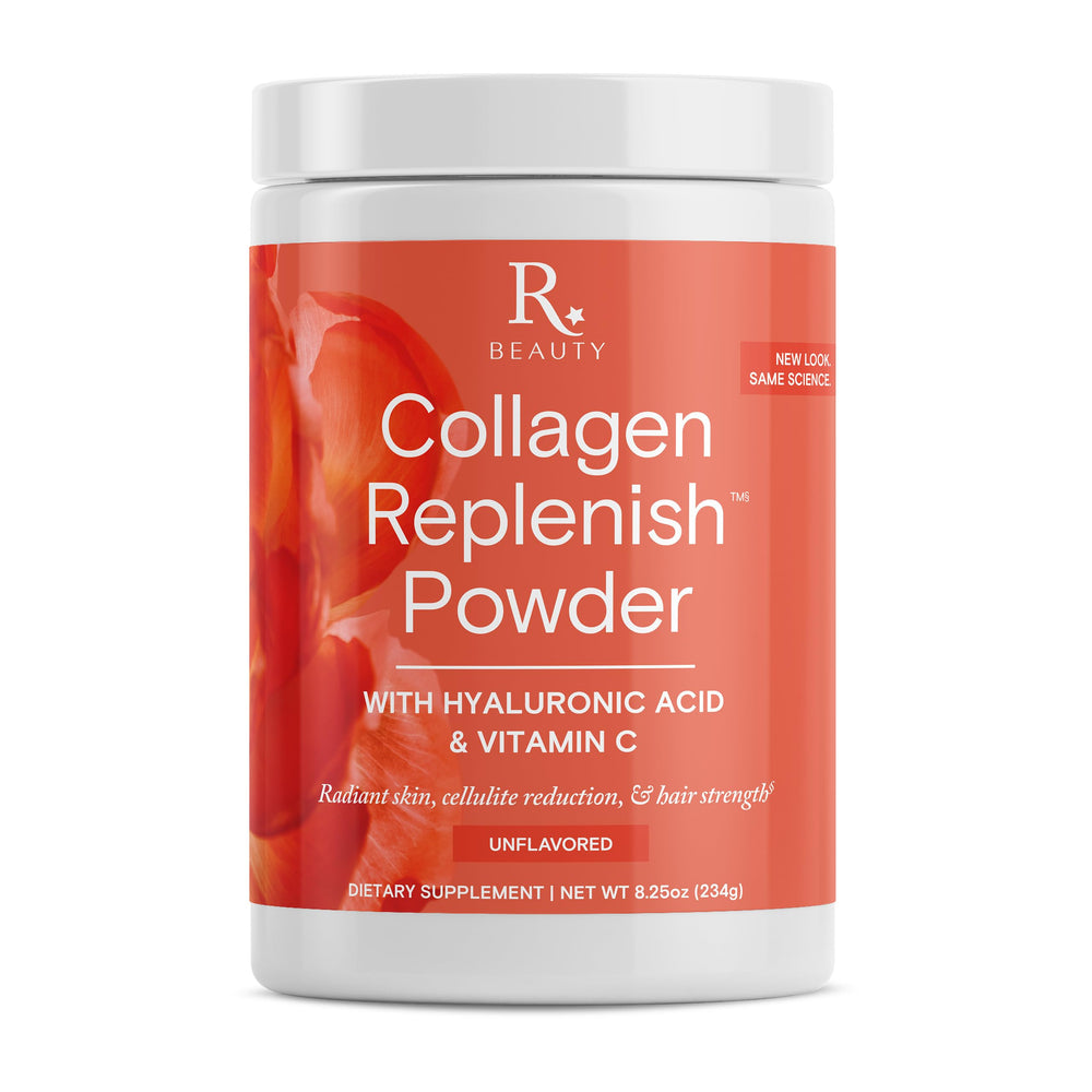 Front view of Reserveage Beauty Collagen Replenish Powder 8.25 oz bottle