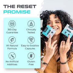 Reset Labs after-drinking capsules close-up replenishing nutrients for a refreshed morning