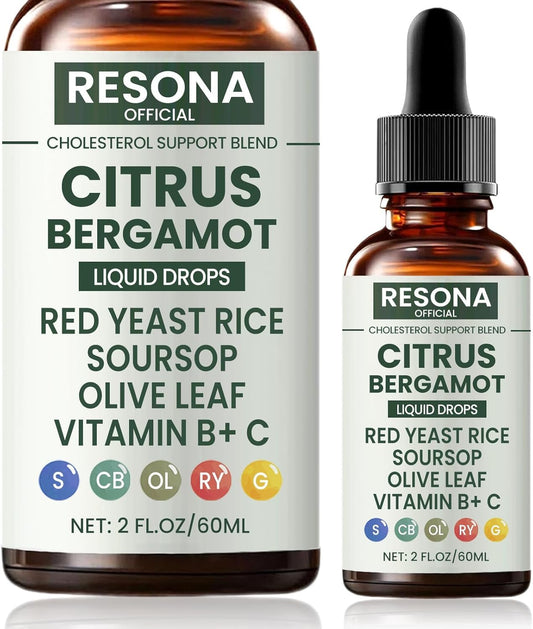 Front view of Resona Red Yeast Rice Cleanse 2oz bottle