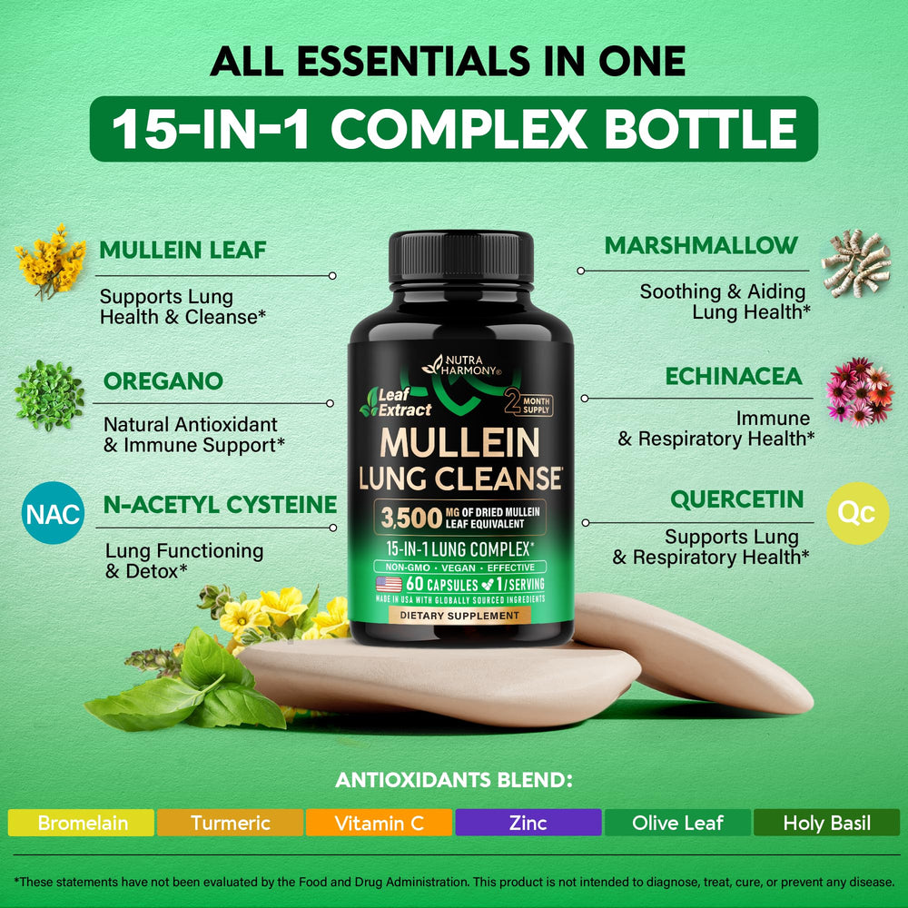 Antioxidant-rich herbal blend for lung health
