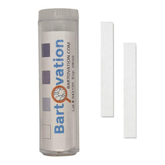 Restaurant sanitizer iodine test paper in vial with color chart