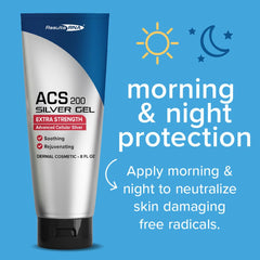 Results RNA ACS 200 Gel skin rejuvenation visual suggests daily use for healthy-looking skin