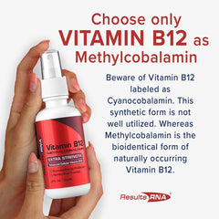 Close-up of methylcobalamin form on product label
