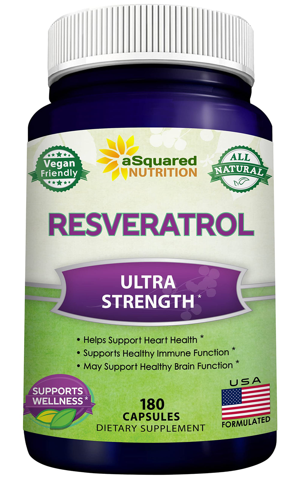 Bottle showing 1000mg per serving and 180 capsules