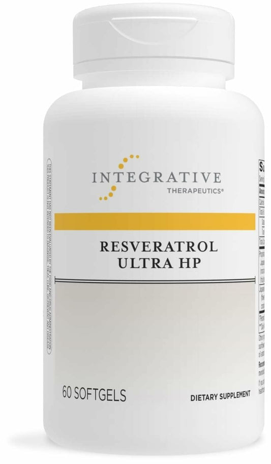 Bottle front view of Integrative Therapeutics Resveratrol Ultra HP