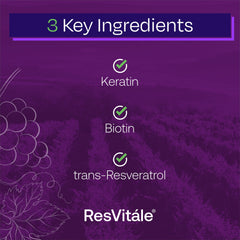 Keratin and biotin ingredients illustration