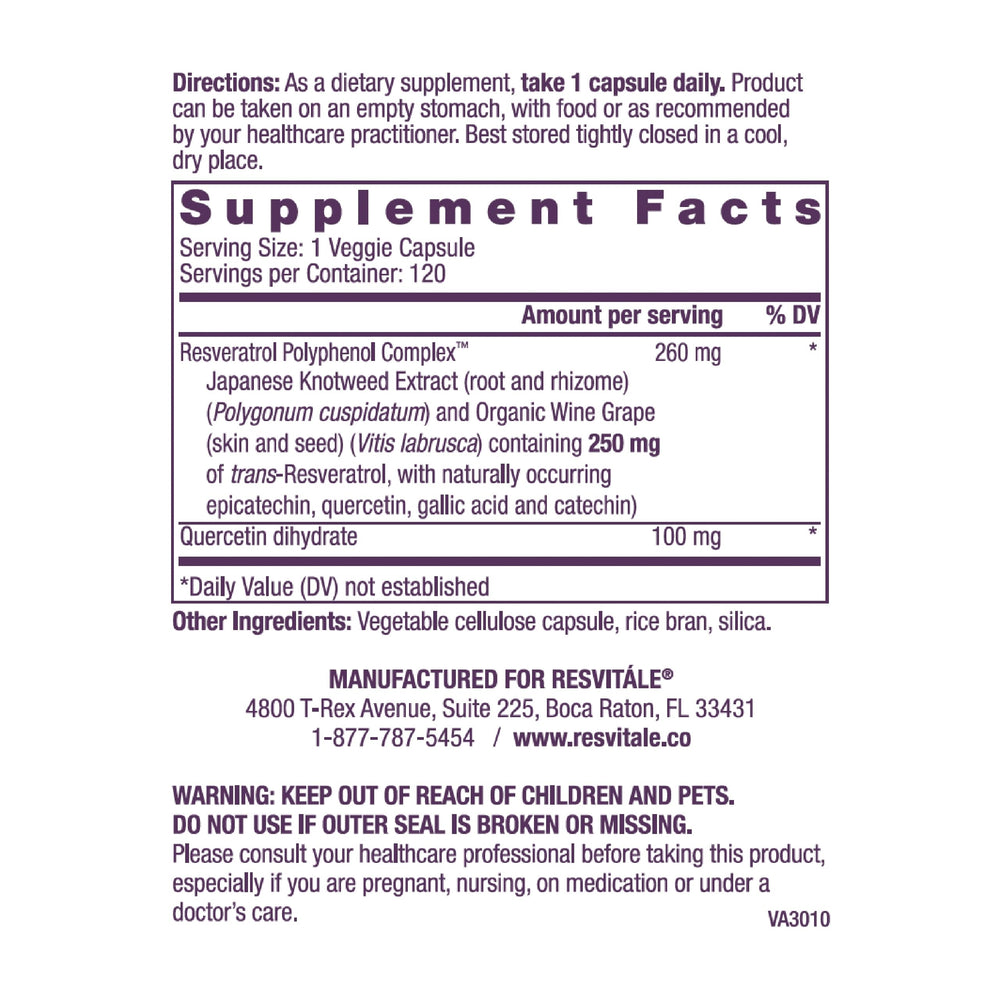 Trans-resveratrol ingredients highlight