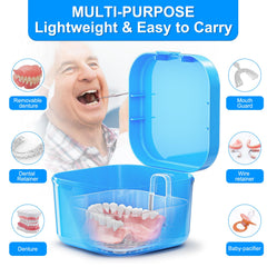 Front view of retainer case with double hooks and lid