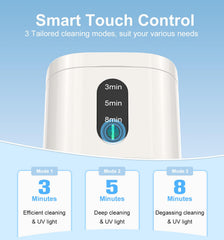 Three cleaning modes with UV illumination