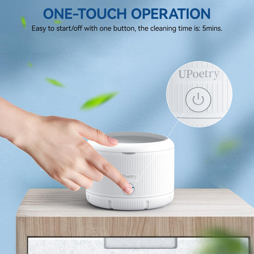 Compact 150ml capacity shown on device