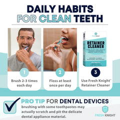 Night guard and dental appliances in cleaning solution
